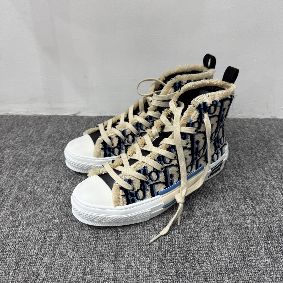 全新未使用 DIOR/迪奥 B23 Oblique Tapestry 高帮时尚板鞋