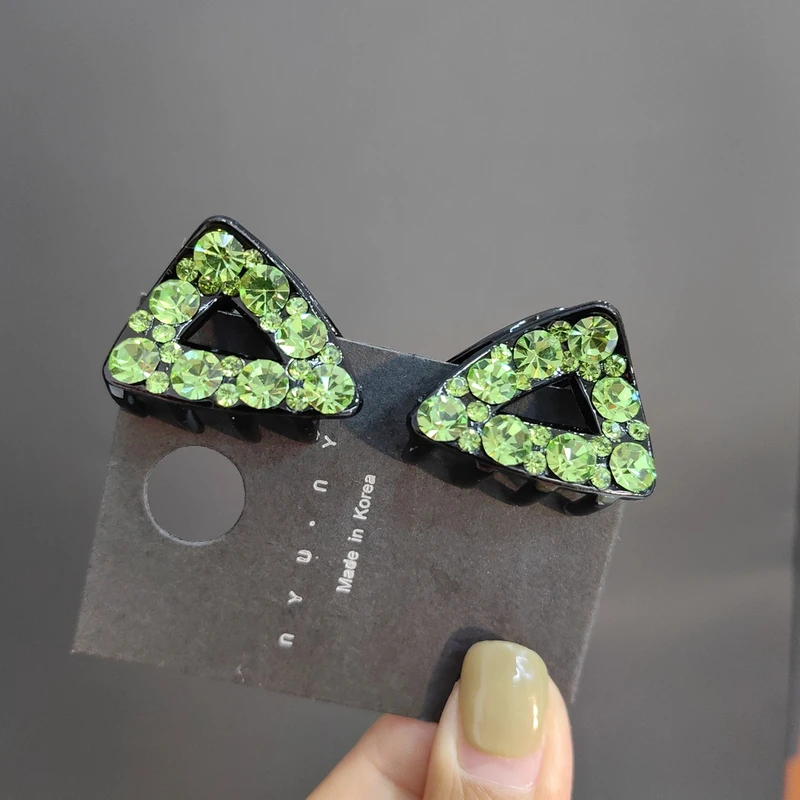 韩国施家钻猫耳朵抓夹韩版轻奢小抓夹可爱碎发夹半夹顶夹侧边夹女