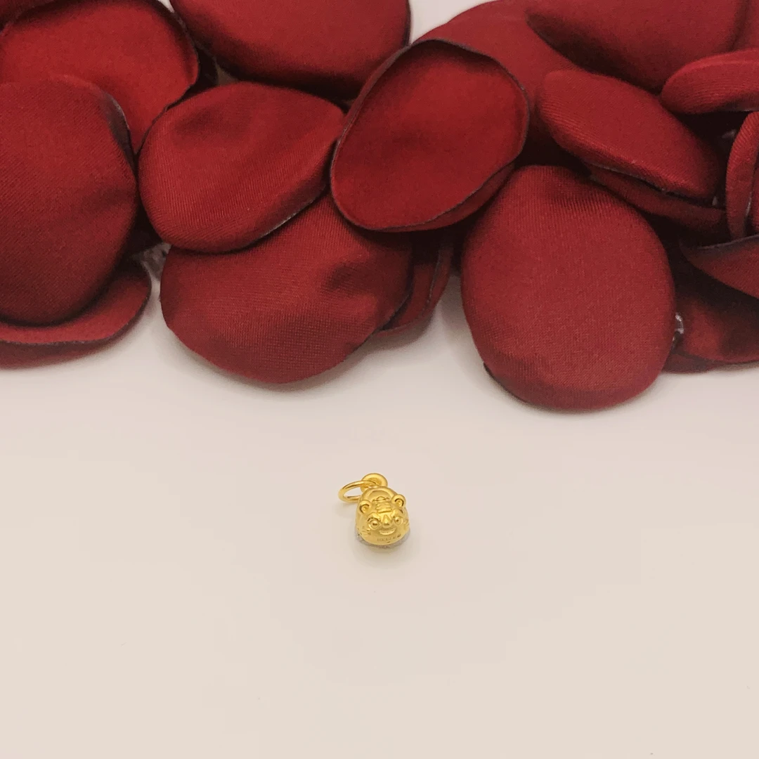 虎头鞋黄金转运珠 足金转运珠 足金吊坠 5D黄金
