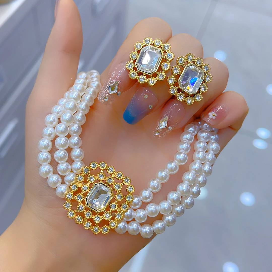 钛钢项链 1045新款两件套首饰耳环项链戒指爆款白搭时尚