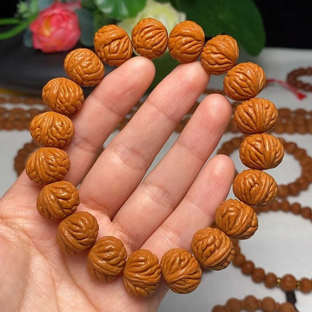 桃核手串16mm野生盘龙爆肚桃核手串（活动价）
