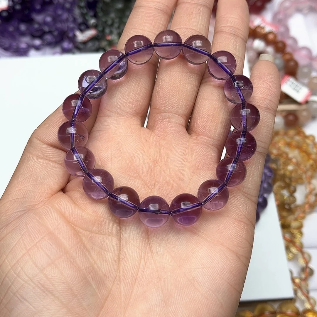 水晶手串未镶嵌紫水晶手串