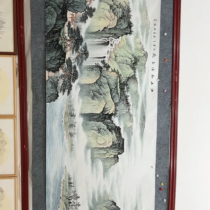 国画手绘国画江山如此多娇