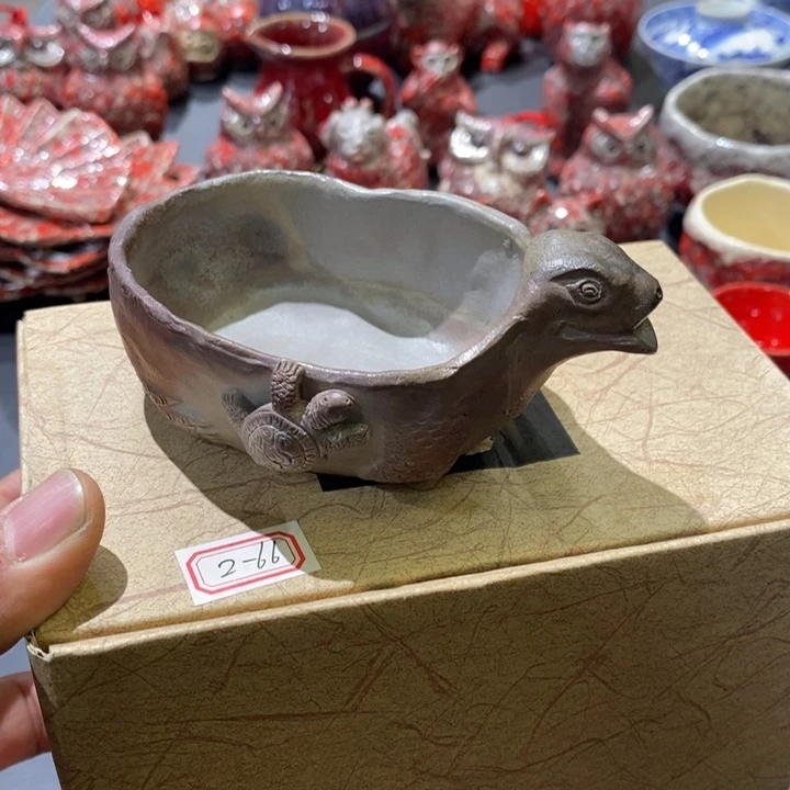 日本备前烧工道杯大漏
