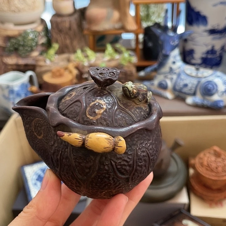 紫砂中古工艺品摆件