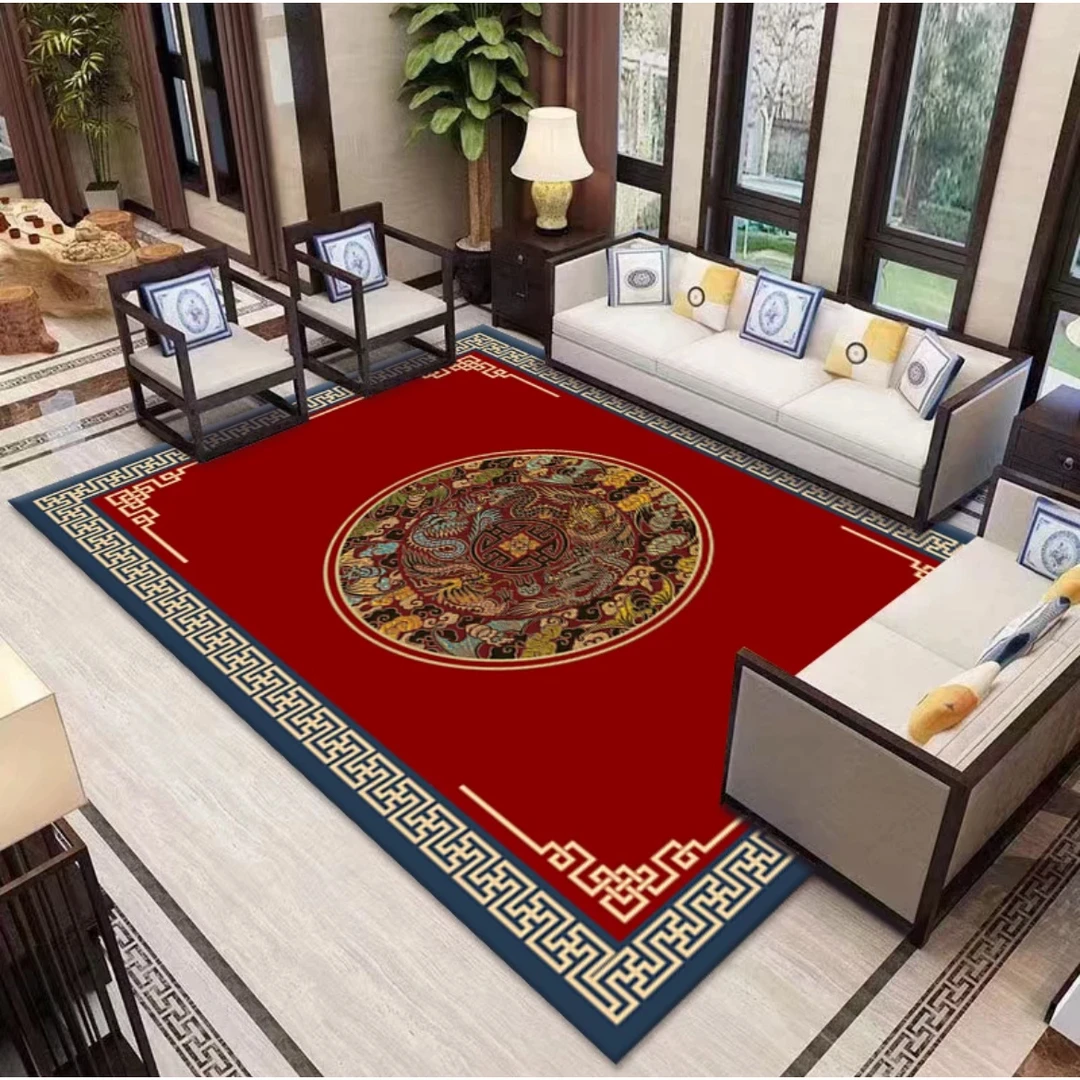 PY【鸿运当头】240x360欧式客厅卧室吸水防滑百搭客厅茶几垫地毯