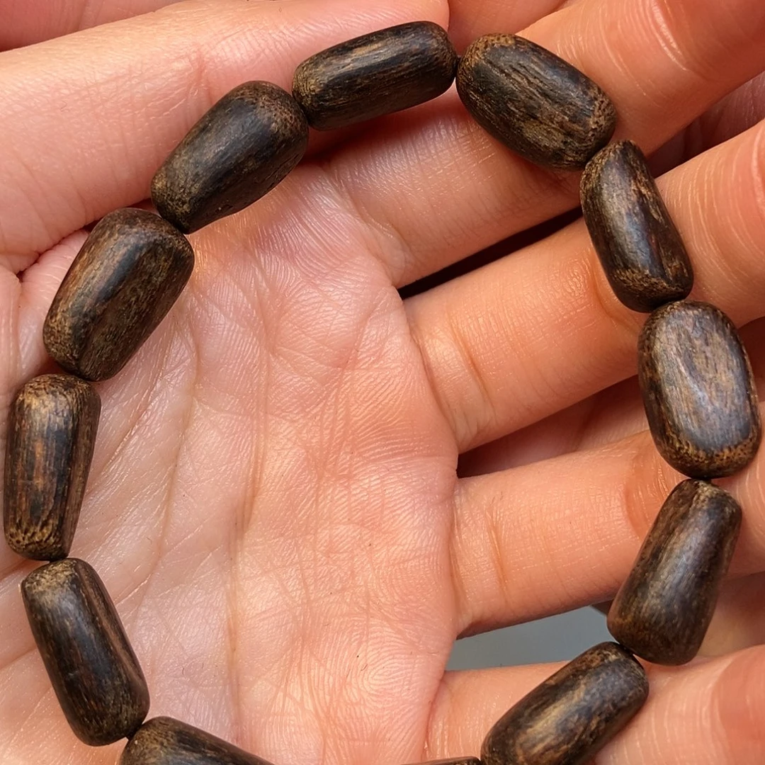 沉香手串天然野伽逻沉香9克，01