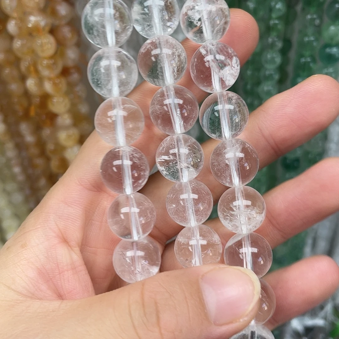 未镶嵌半成品玛瑙/玉髓5a白水晶12m