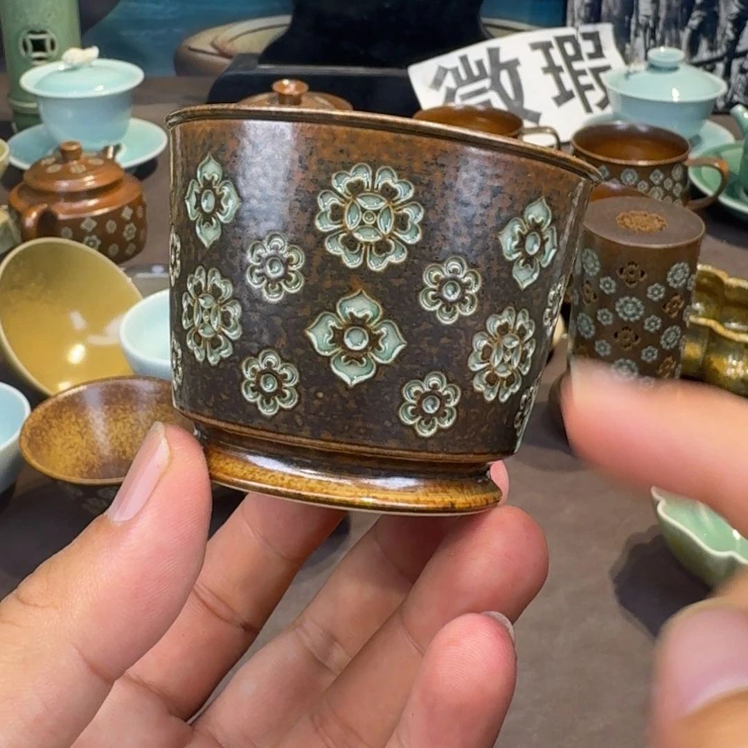 杯龙泉青瓷茶具微瑕