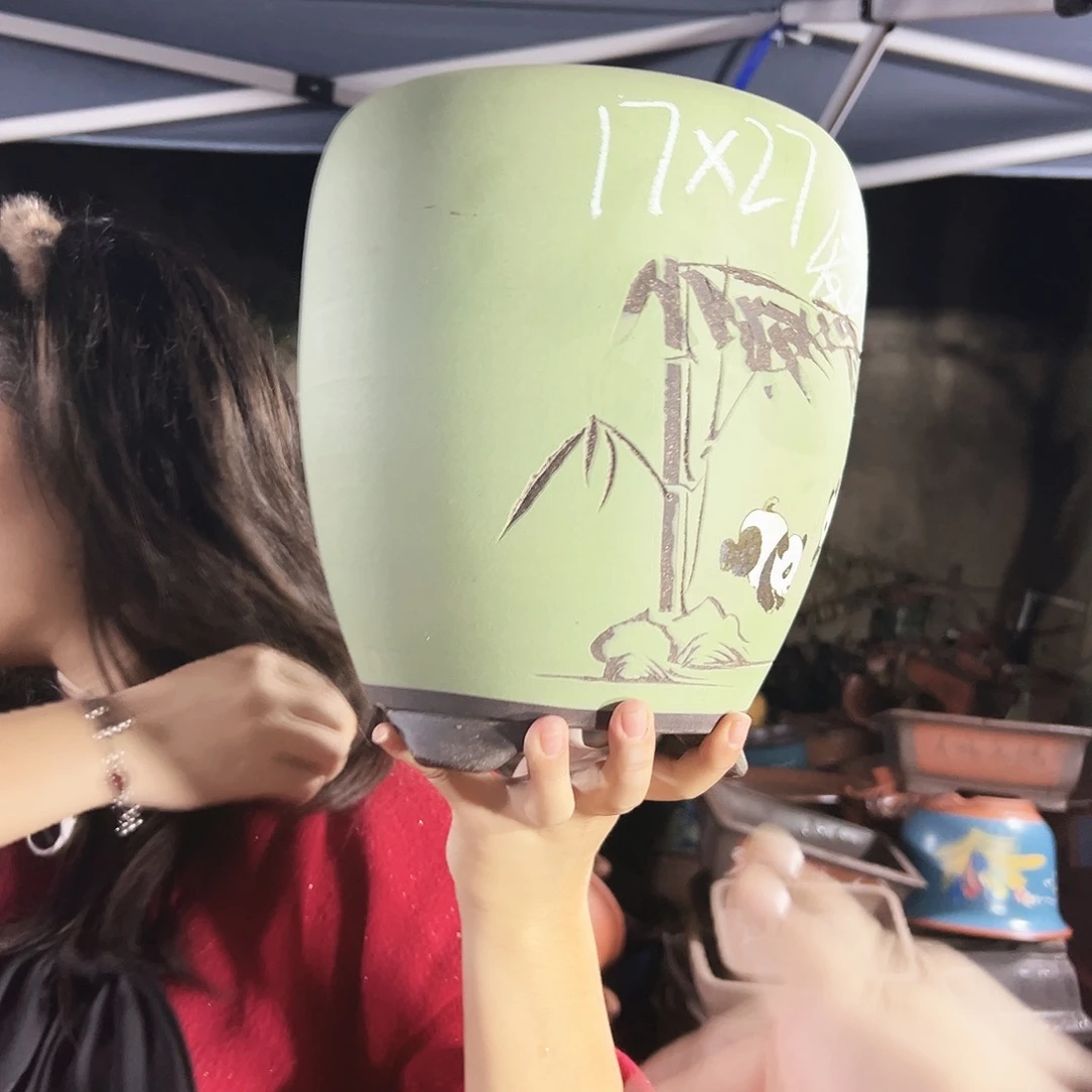 绿龙蛋熊猫大花盆花盆花盆×2