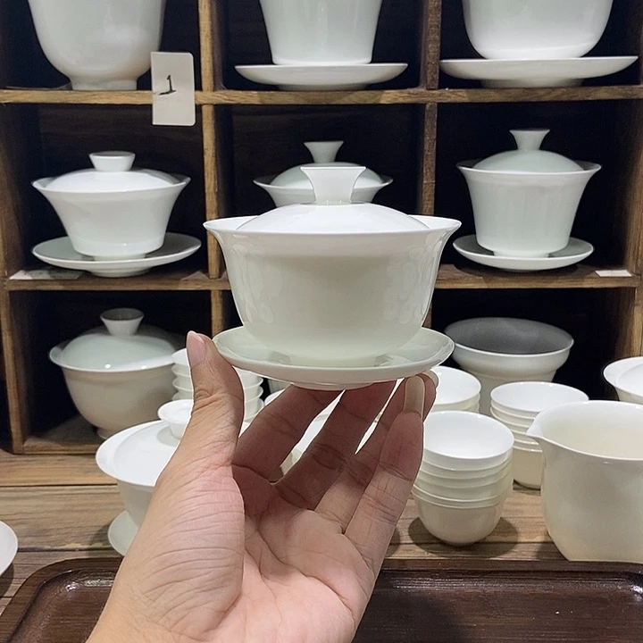 骨瓷大反口盖碗盖下约140ml福利