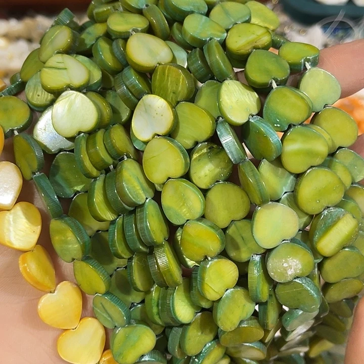 玛瑙/玉髓合金珠宝半成品3条贝壳爱心