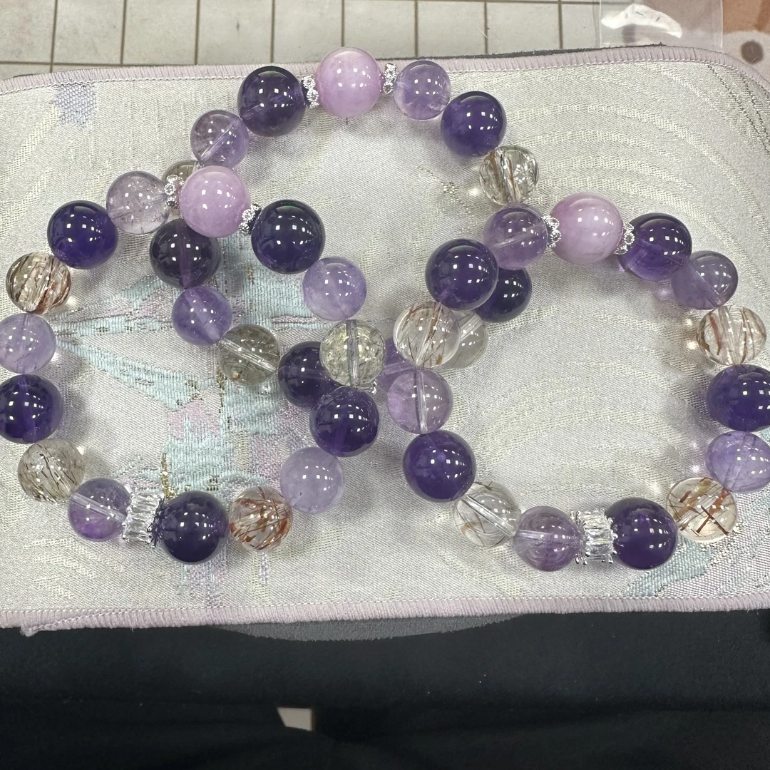 【小院甄选】原创紫水晶单圈手链约12mm 多样性发一件 EXX1346