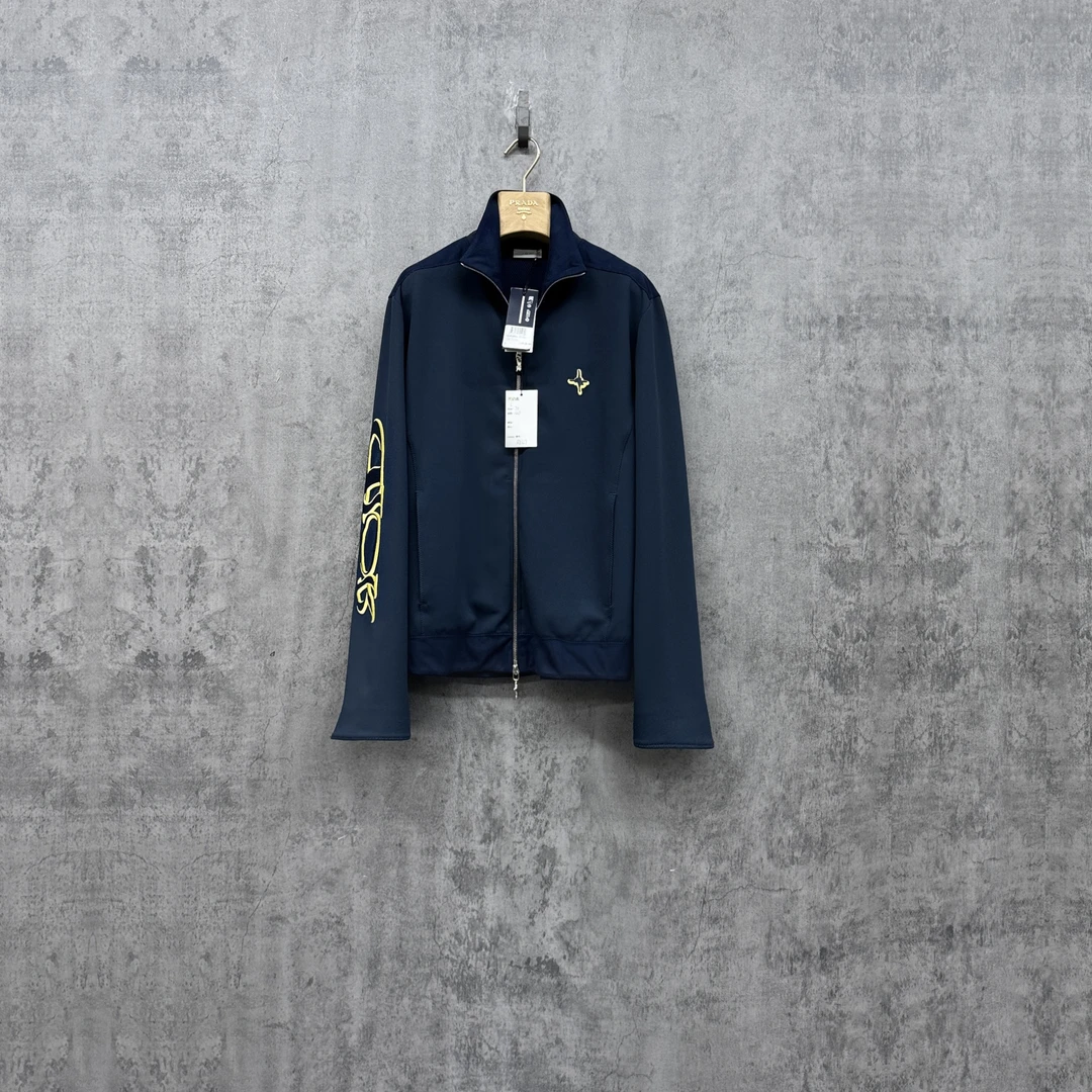 未使用 DIOR/迪奥 25新款限定系列麂皮拼接刺绣Logo夹克/RK327/L