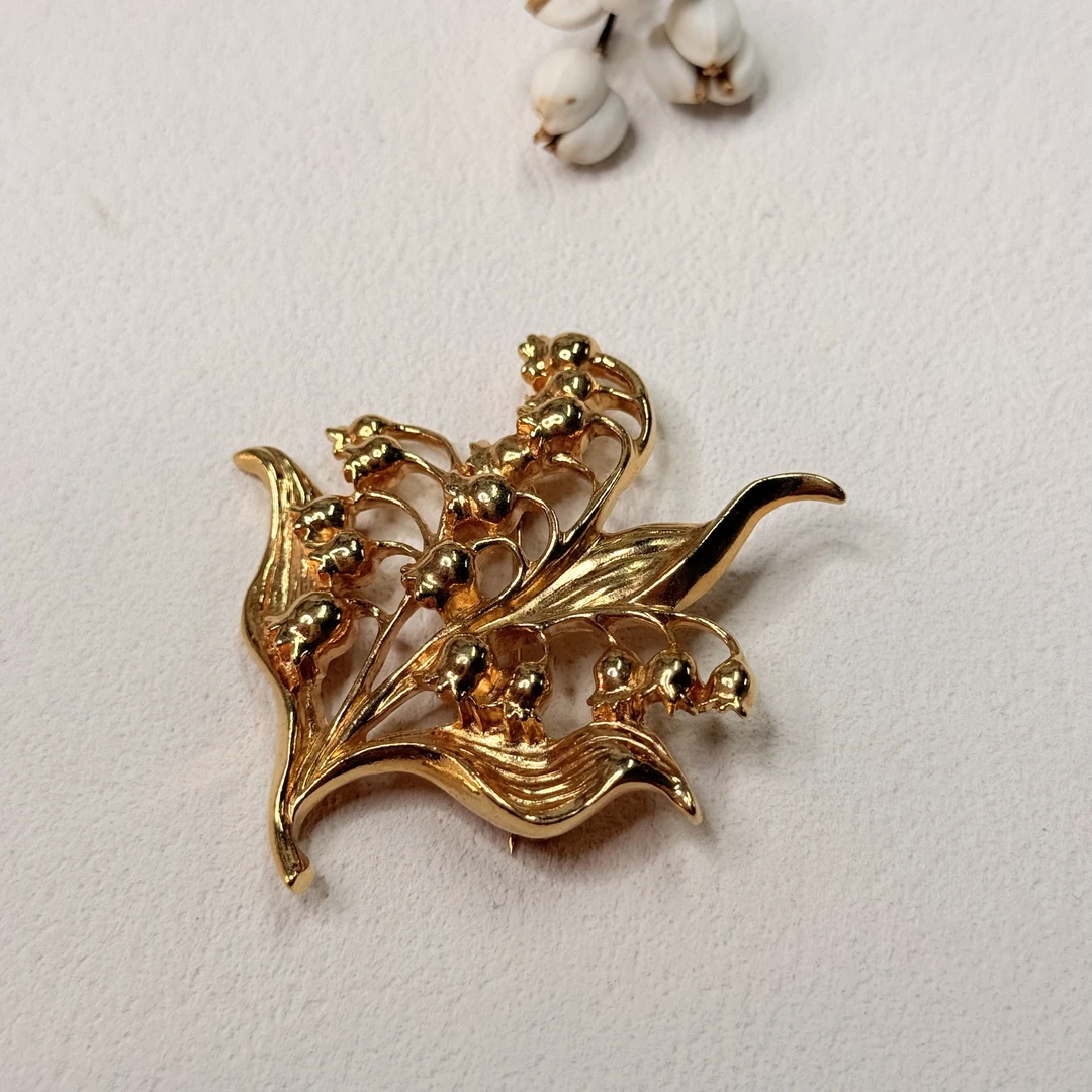 铜合金胸针 【六六中古】孤品复古造型感胸针th9582
