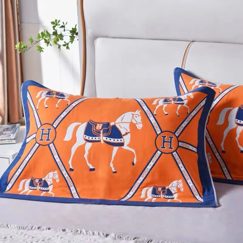 清仓枕巾【序列 04】52X78 纯棉全棉 加厚成人加大枕巾一对