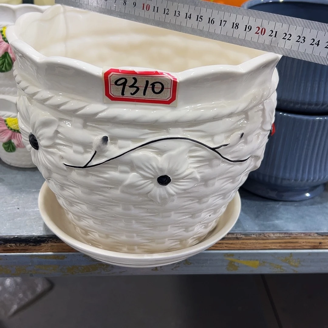 外贸尾单陶瓷花盆凑10米包邮