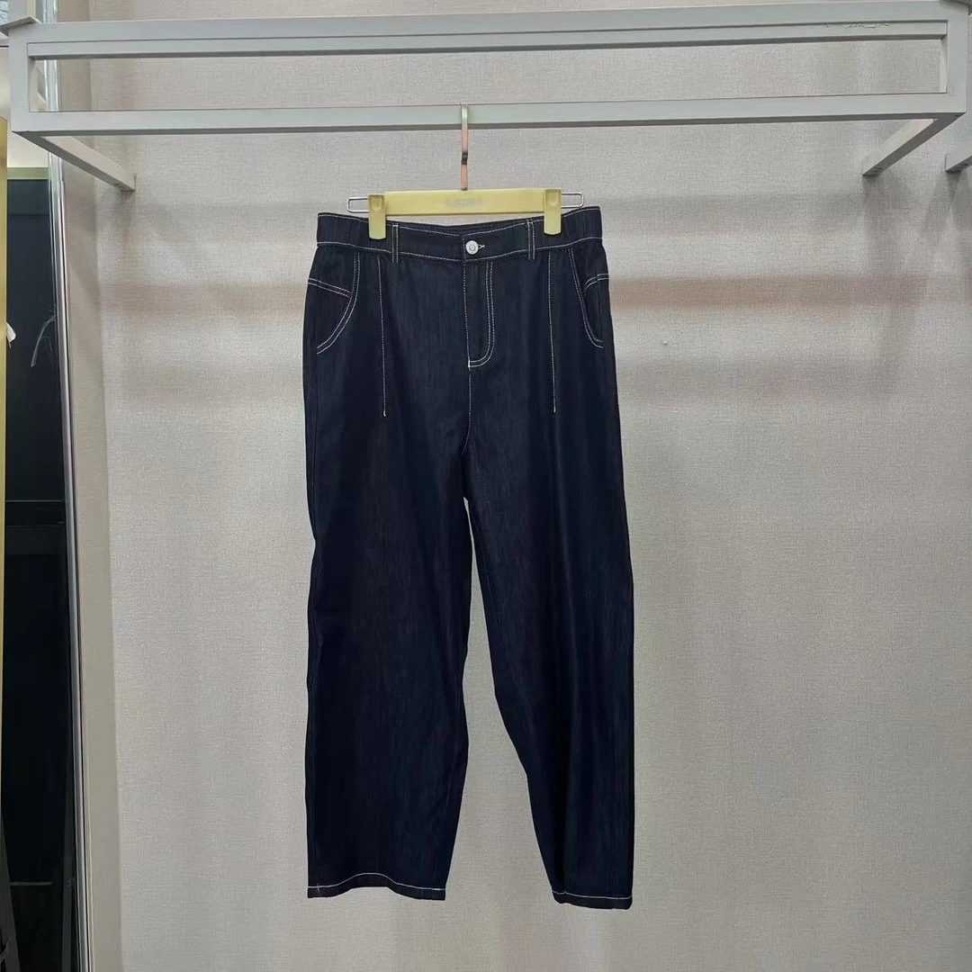 水淼2025春夏新品休闲萝卜裤0738