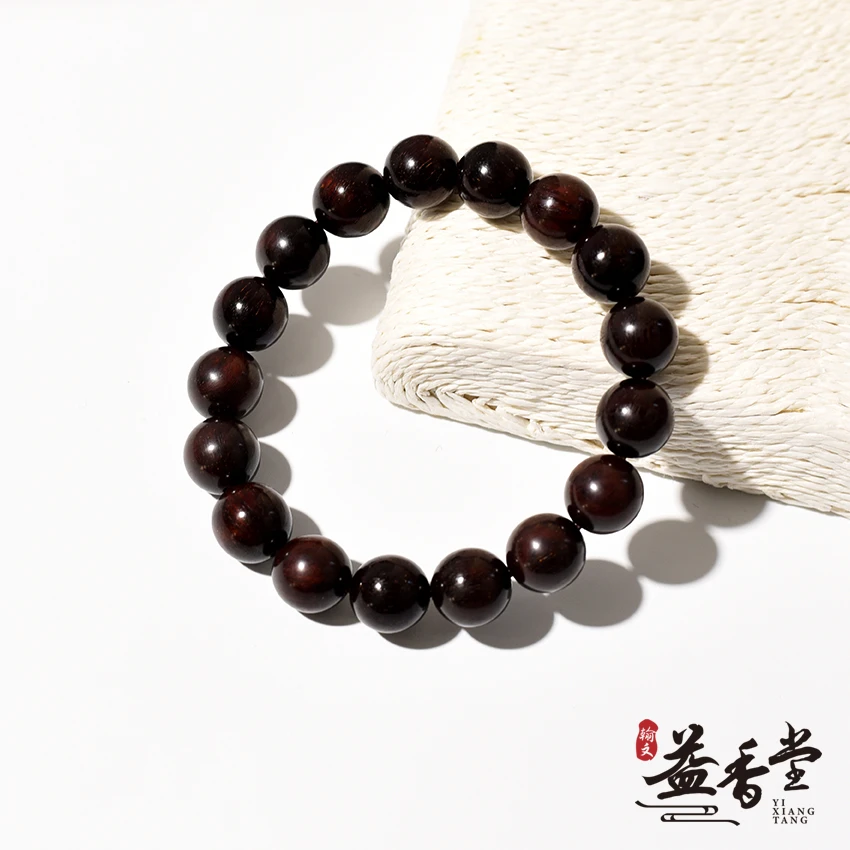 小叶紫檀泥料玻璃底1.2圆珠单圈手串 多样性发货 ZXD1203