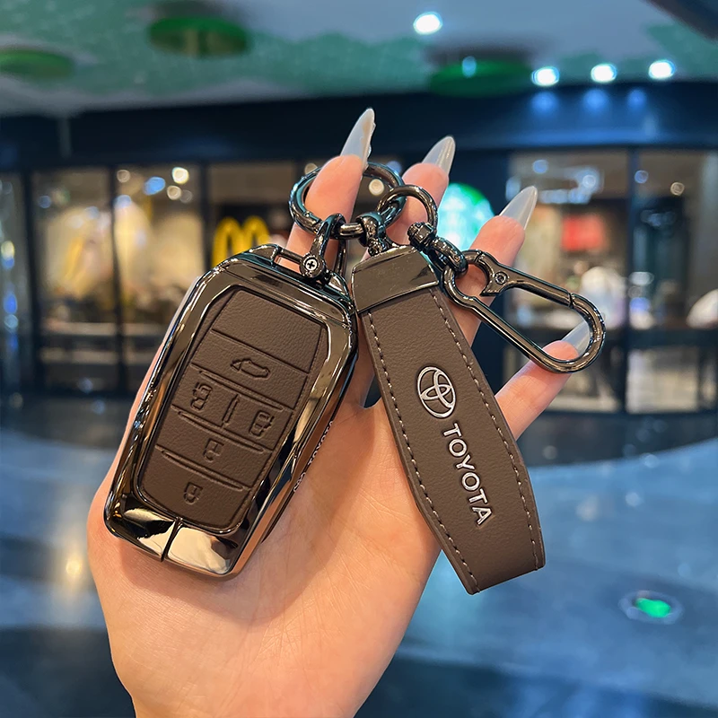 适用丰田钥匙套塞纳/赛那/埃尔法威尔法/格瑞维亚包壳扣高档男女