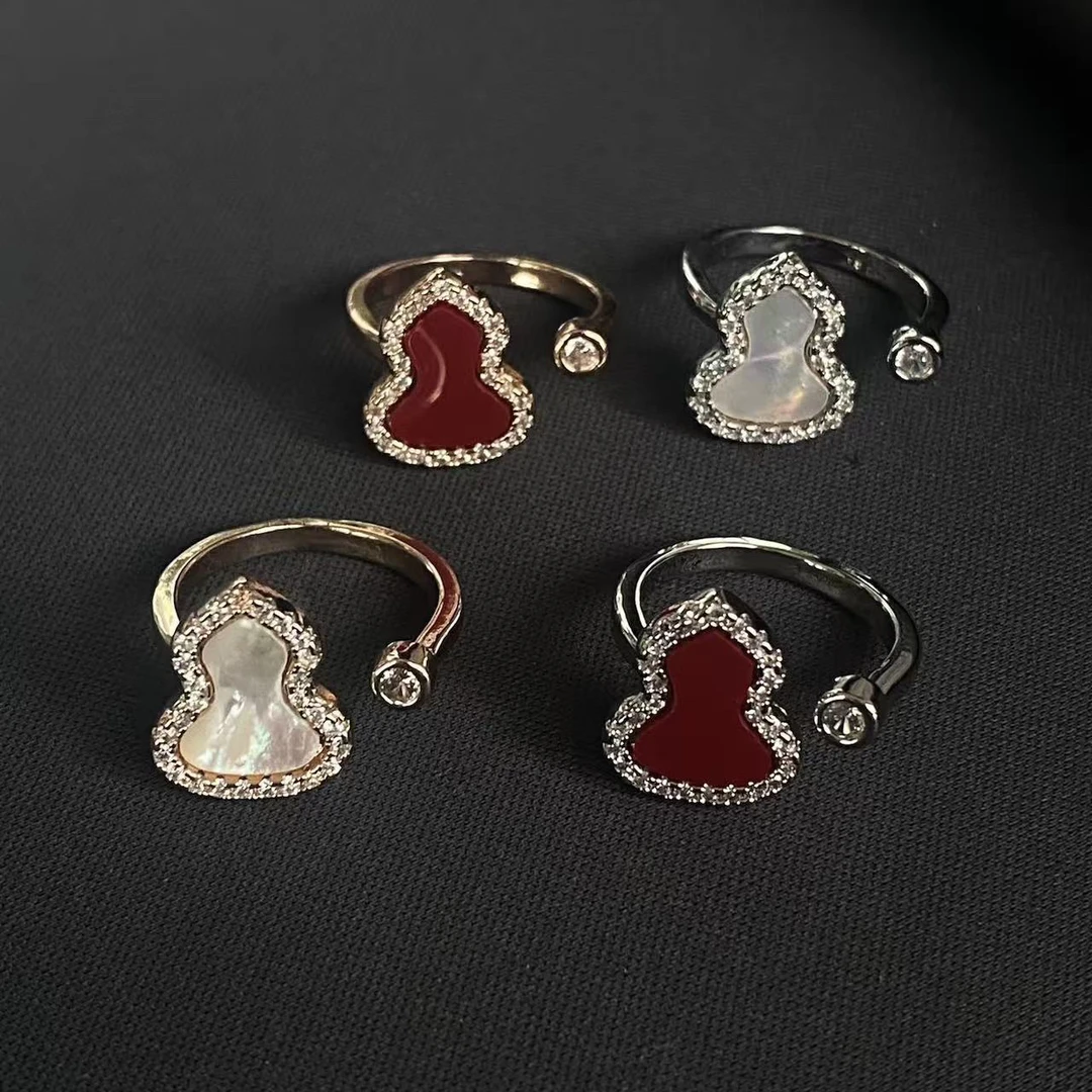 铜合金锆石戒指 锆石葫芦开口戒指 高级定制系列 X50