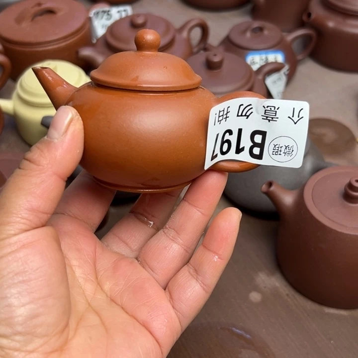 紫砂茶壶小红泥半手工120cc瑕疵