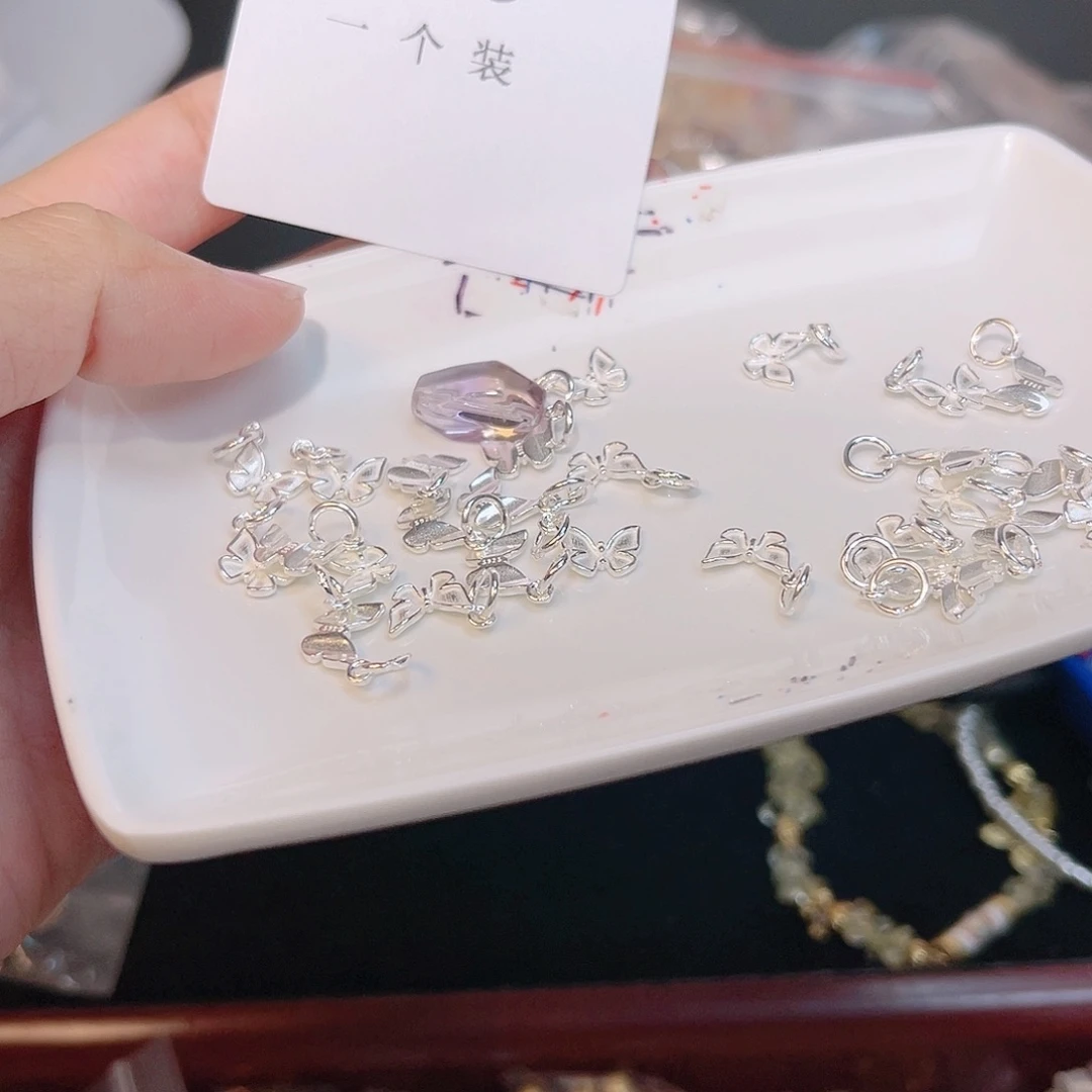 紫晶珠宝半成品银S925镶嵌20
