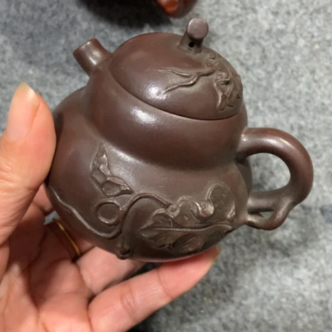 紫砂茶壶陶瓷摆件爱好者摆件