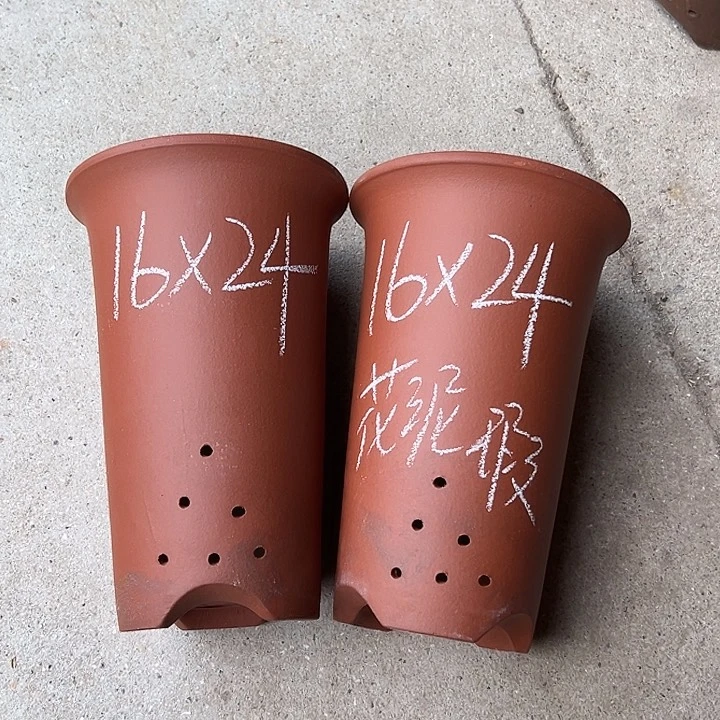 紫砂花盆宜兴紫砂花盆2只