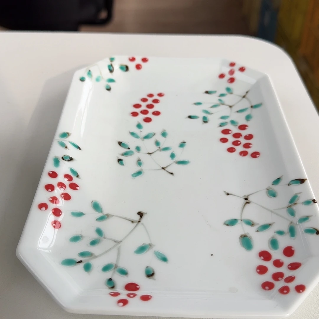 瓷德七窑手绘23.5厘米长方盘