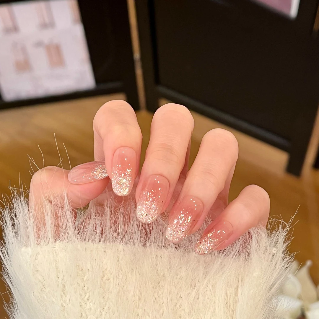茉哉【星河闪闪】纯手工定制美甲拆卸穿戴甲A5084