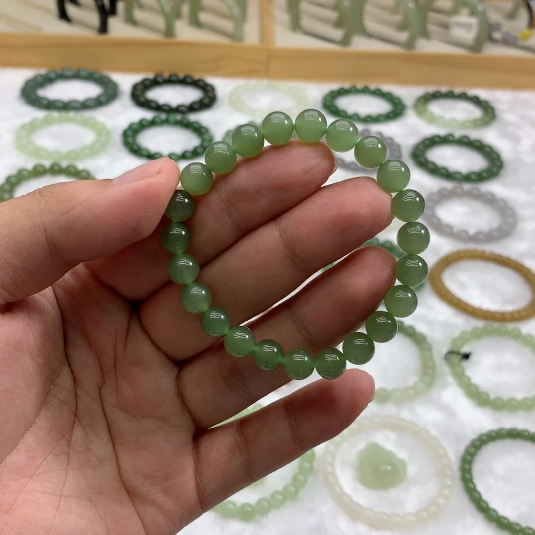 未镶嵌手串和田玉（湖水绿8）