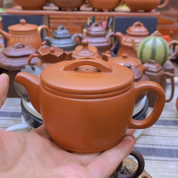 紫砂茶壶汉瓦120-200cc原矿赵庄朱泥特价