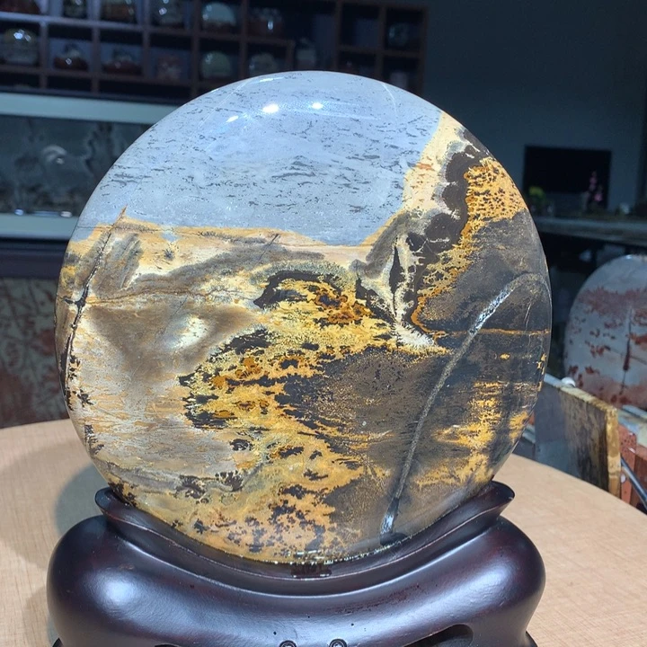 ，广西国画石摆件，收藏观赏