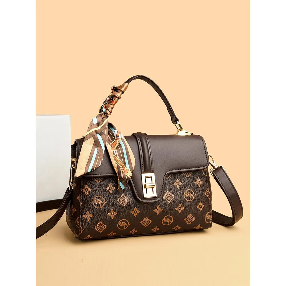 袋鼠手袋真皮2025夏季新斜挎包女单肩无障碍豪华小包高端妈妈包