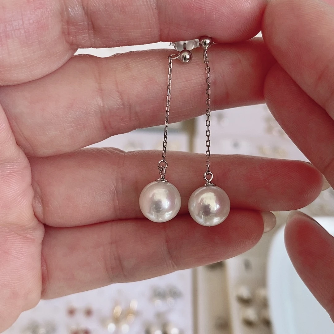 耳饰淡水珍珠银S925镶嵌
