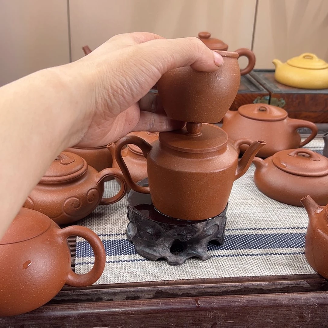 茶壶紫砂胃*限红降坡宫灯两个杯子