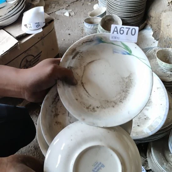 陶瓷出口白玫瑰深盘四支