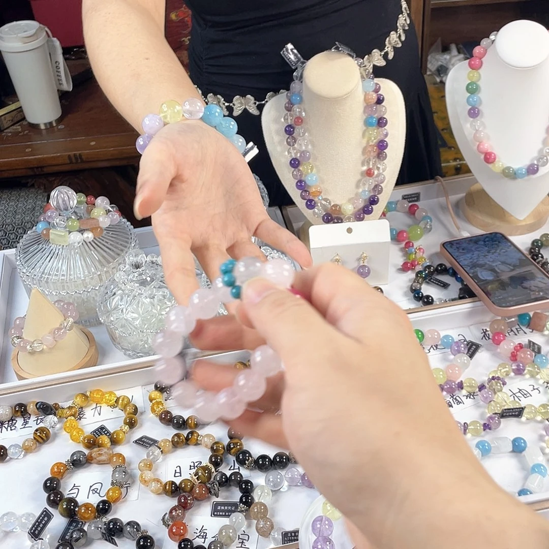银S925镀金镶嵌手链水晶