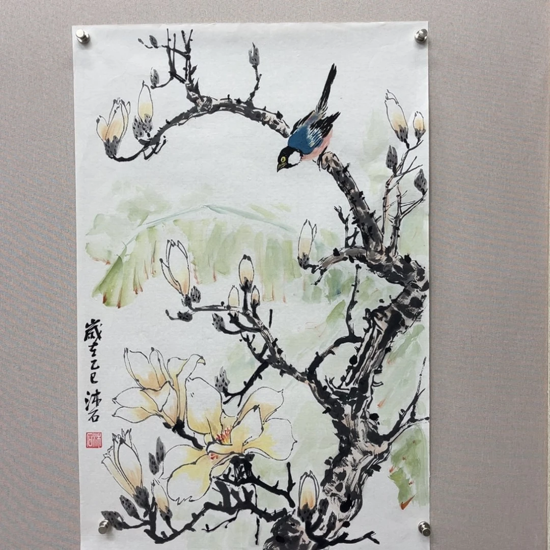 国画艺术家真人手绘