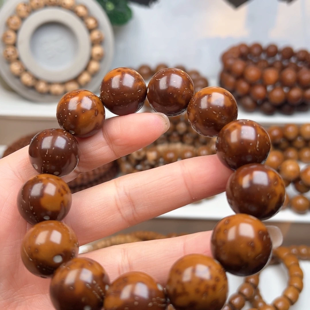 紫金鼠手串～***好18光珠反油练手款