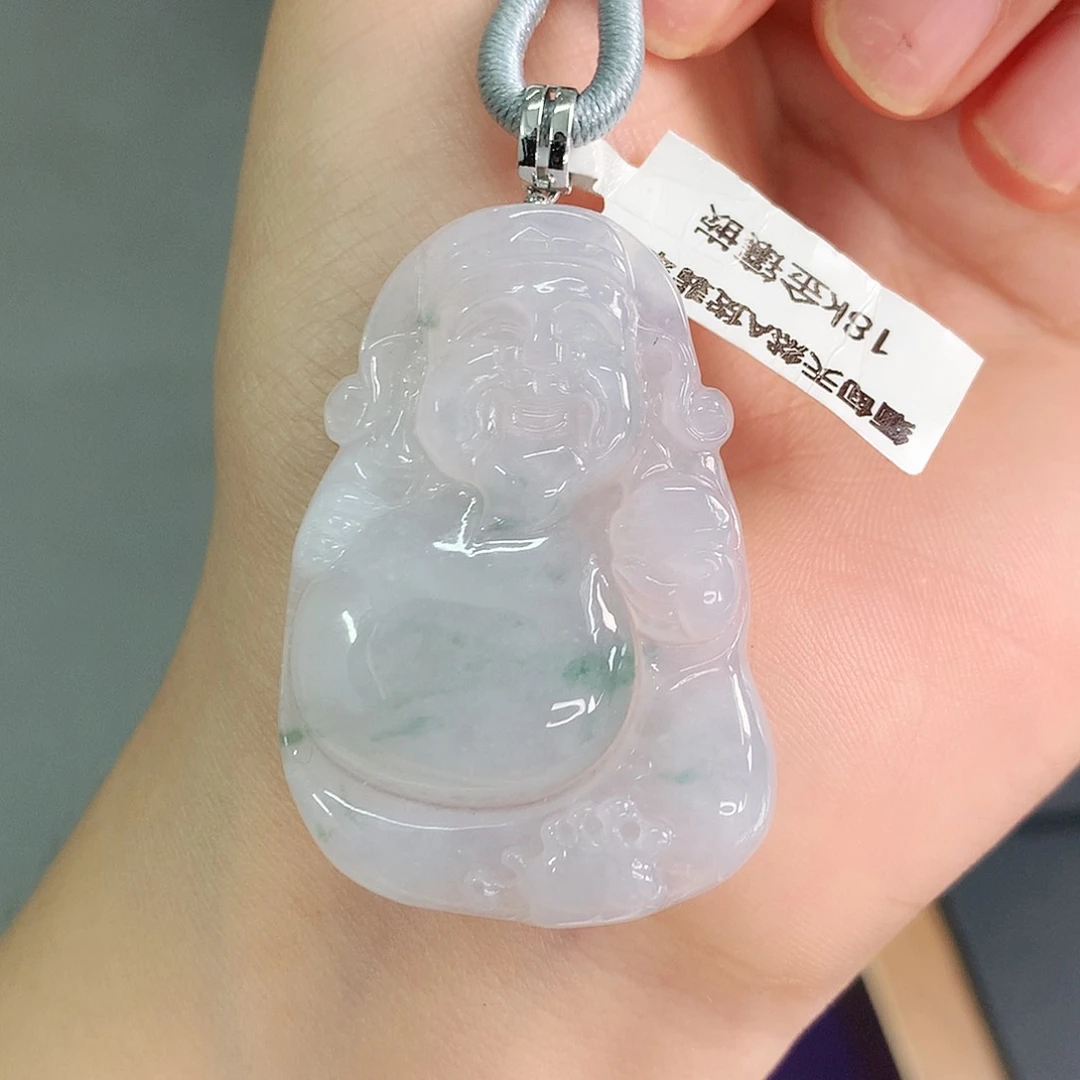 颈饰18K金镶嵌翡翠43-30-6