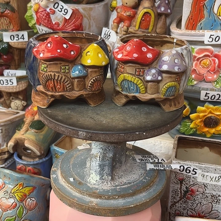 粗陶材质多肉花盆