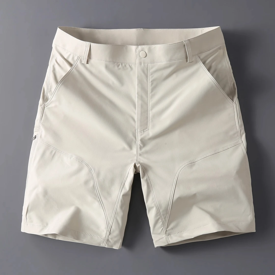 速干五分裤男士薄款2025新款外穿运动中裤子冰丝透气拉链休闲短裤