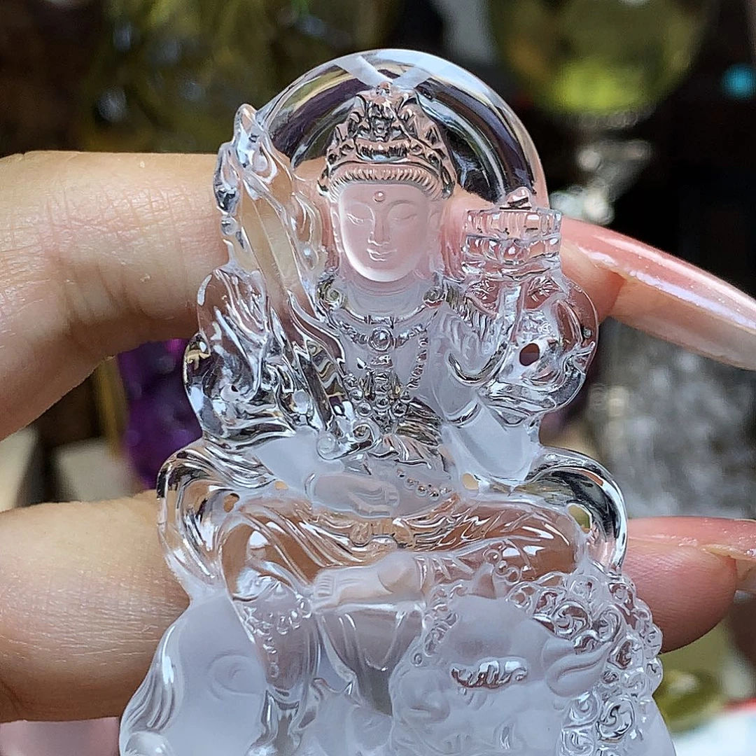 半***凉水晶未镶嵌颈饰天然