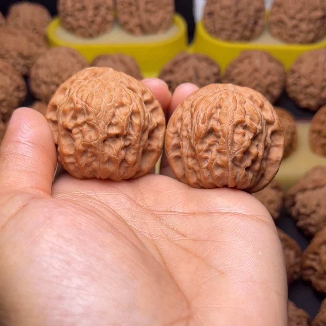 郸***腿文玩核桃把件靠山王43左右