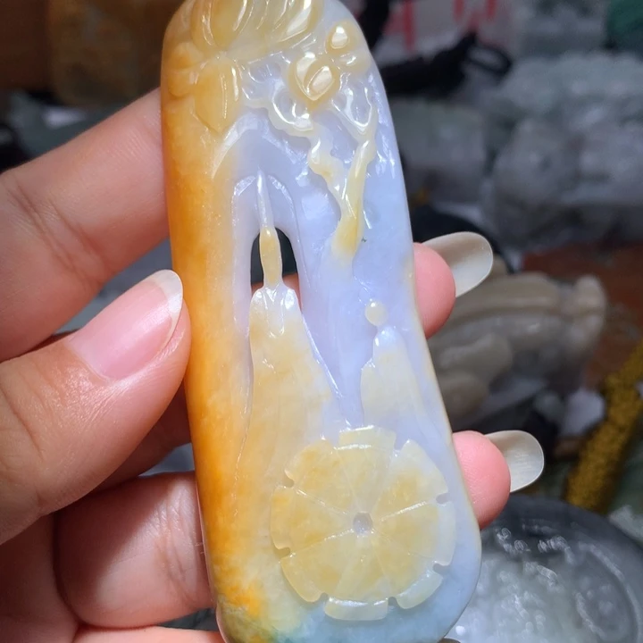 翡翠未镶嵌颈饰保真天然A货翡翠