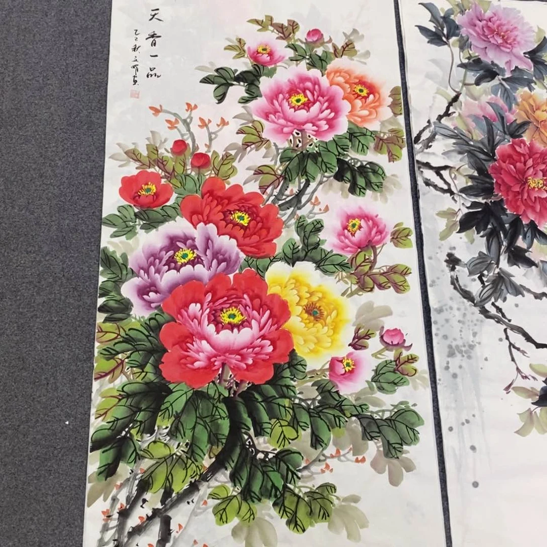 国画尺寸140✖️70四尺手绘画