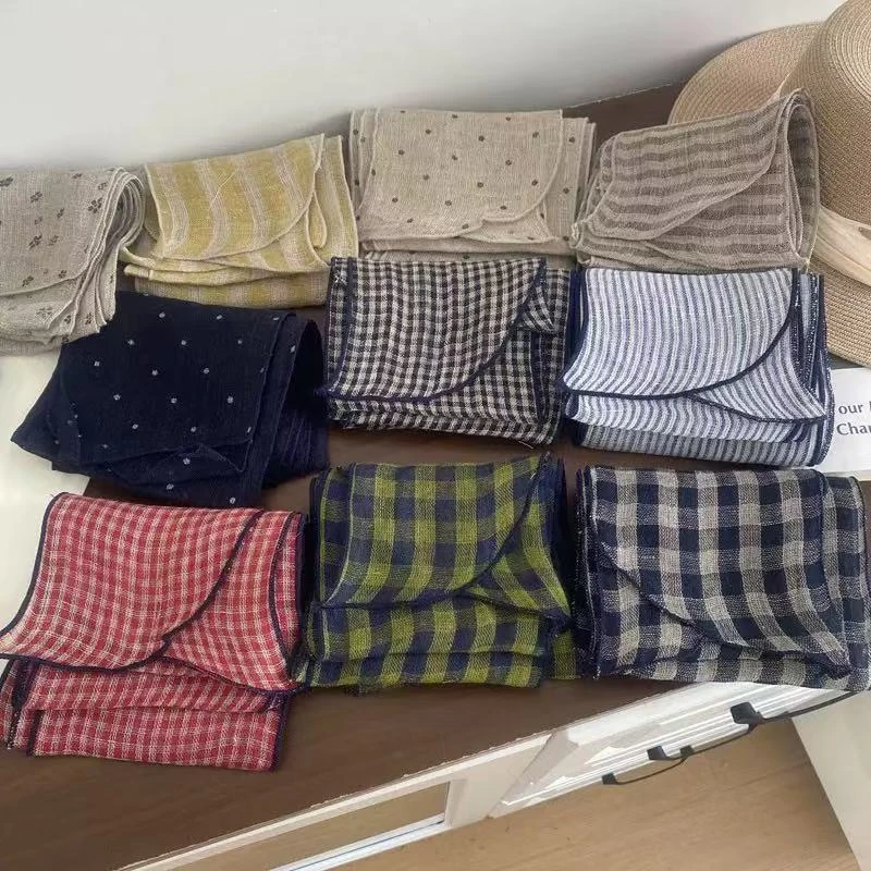 文艺复古棉麻发带丝巾小长条女薄款系腰围巾绑包飘带装饰领巾头巾