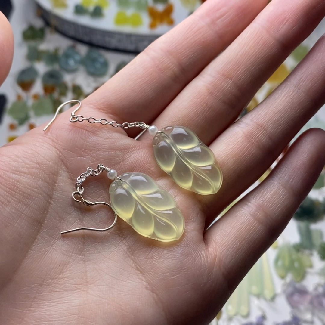 蛇纹石玉合金耳饰/颈饰